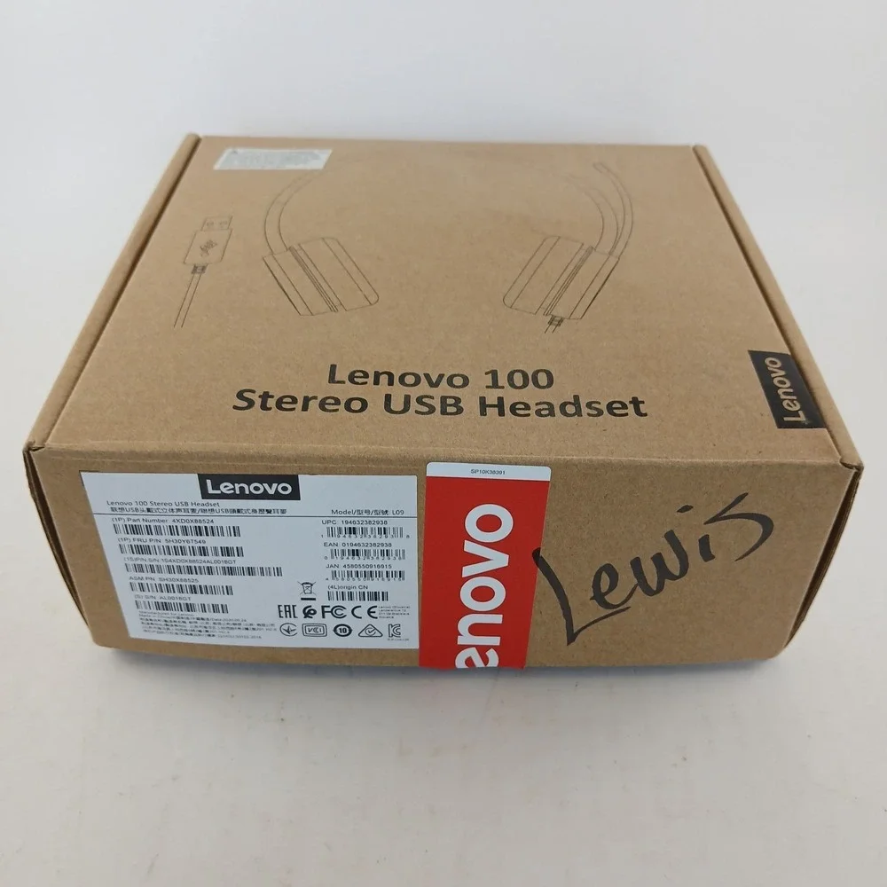 Lenovo 100 Stereo USB Wired Headset Model L09